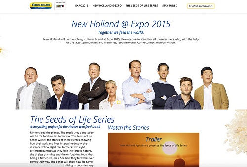 New Holland Agriculture запускает новый рекламный проект для Экспо-2015 Милан